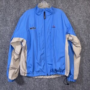 Authentic‎ L.L. Bean Zip Blue Subaru WRX  Medium Light Weight Lined Jacket Flaw!